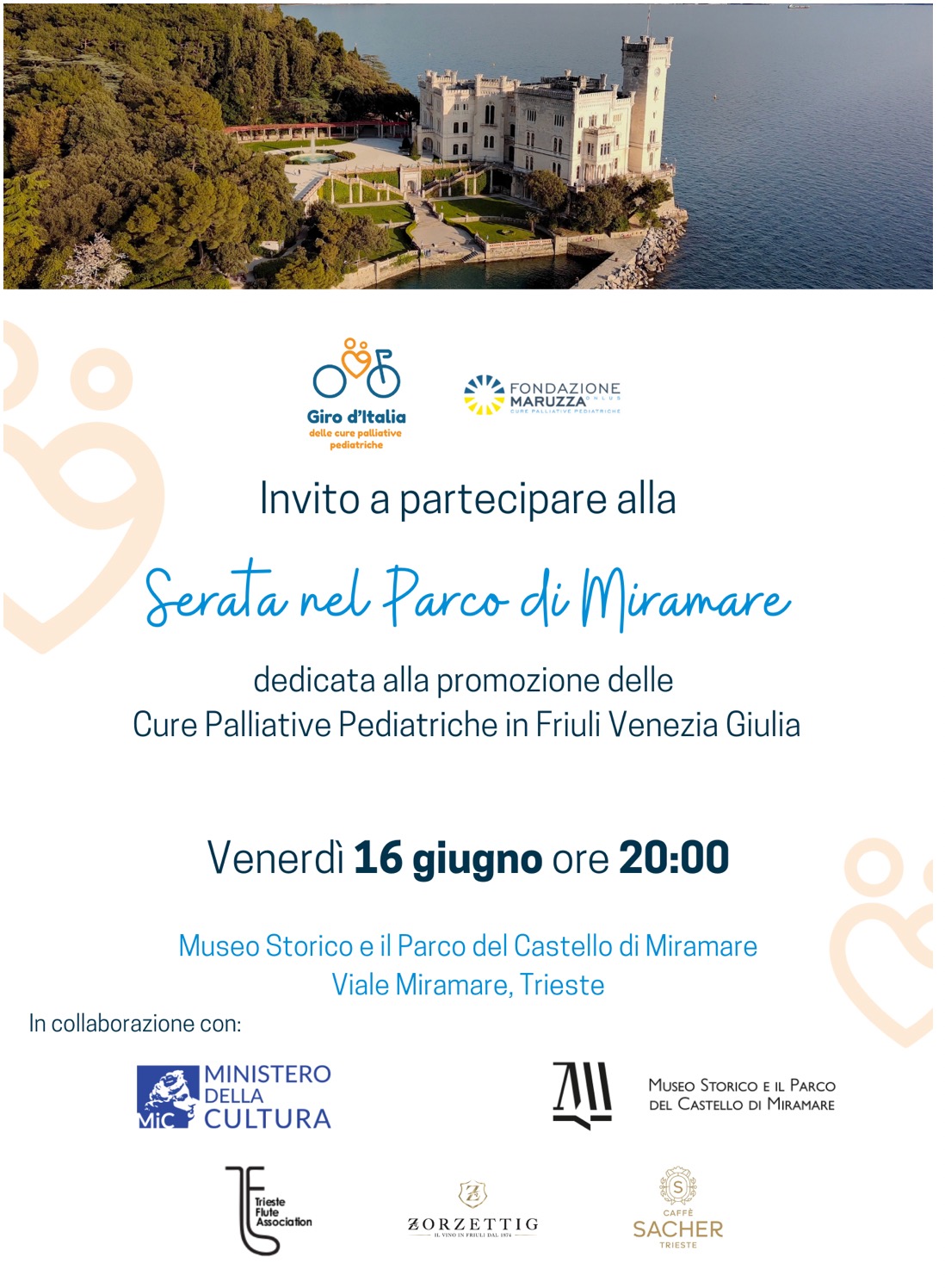Serata nel Parco di Miramare dedicata alla promozione delle Cure Palliative Pediatriche in Friuli Venezia Giulia