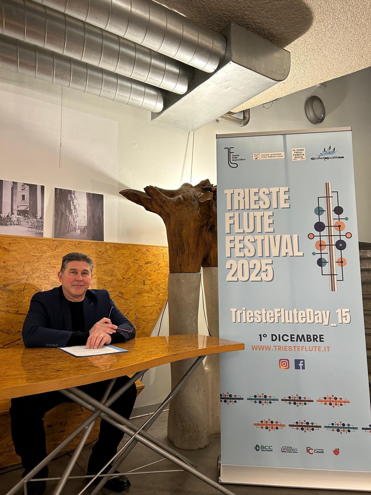 Ettore Michelazzi presenta alla stampa il Trieste Flute Festival 2025 alla Casa della Musica Ettore Michelazzi presenta alla stampa il Trieste Flute Festival 2025 alla Casa della Musica