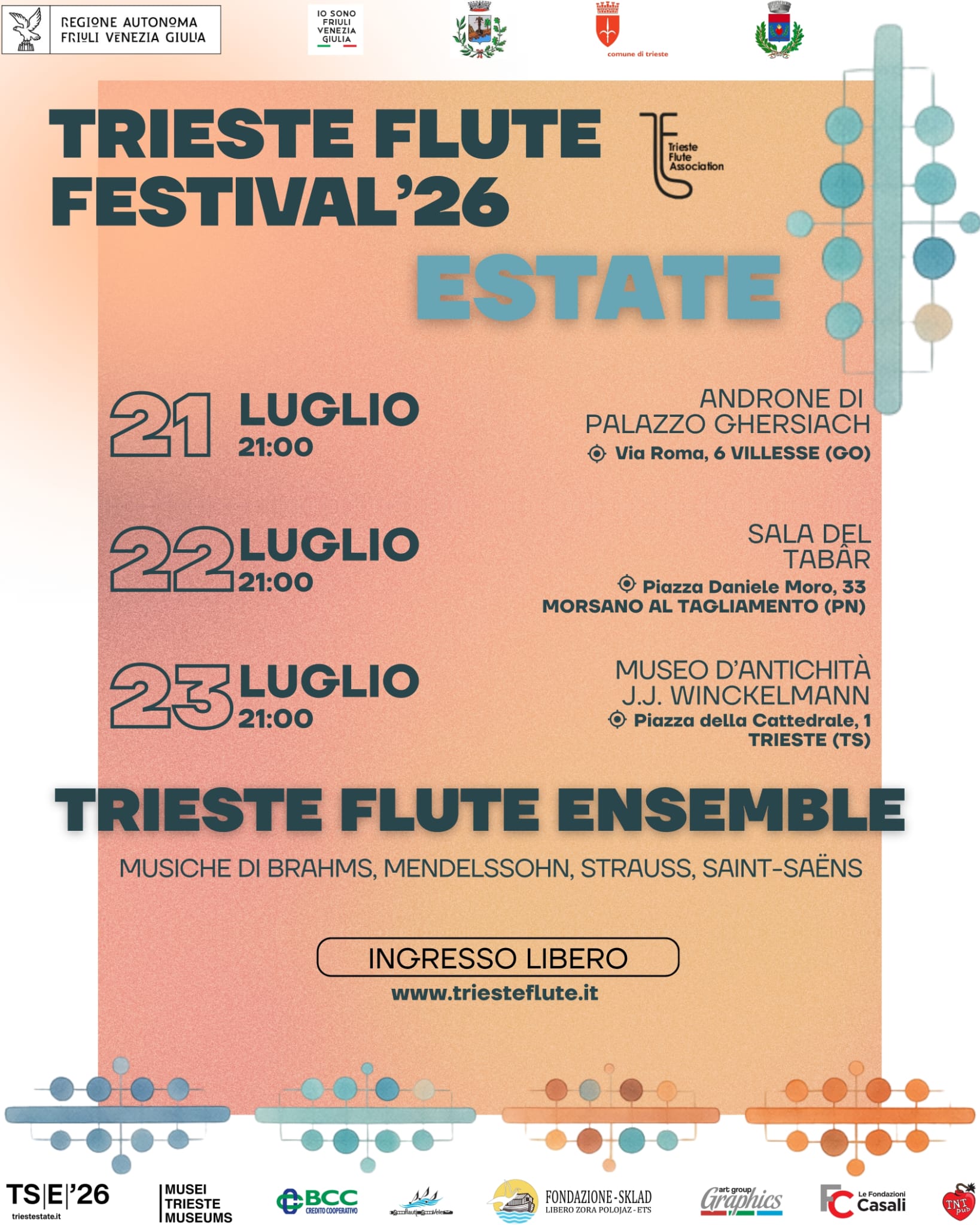 Trieste Flute Festival 2026 Estate Trieste Flute Festival 2026 Estate